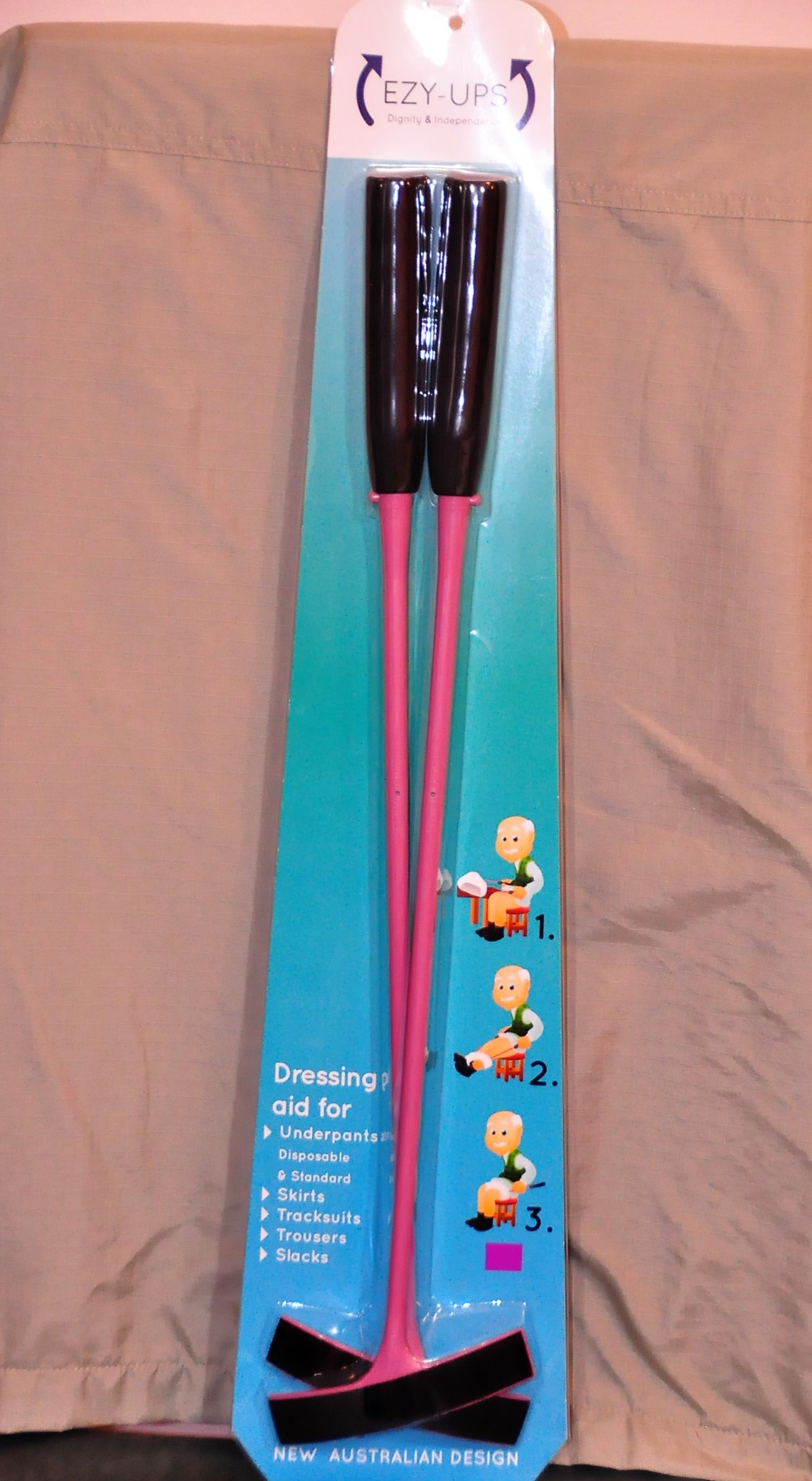 EzyUps Dressing Aid you will be able to easily dress yourself and put